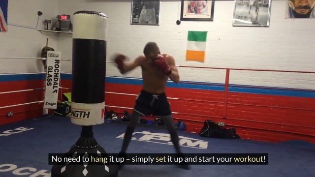 MAXSTRENGTH Sacco Boxe Autoportante 1,7m, Set Allenamento MMA Con Guanti E Accessori