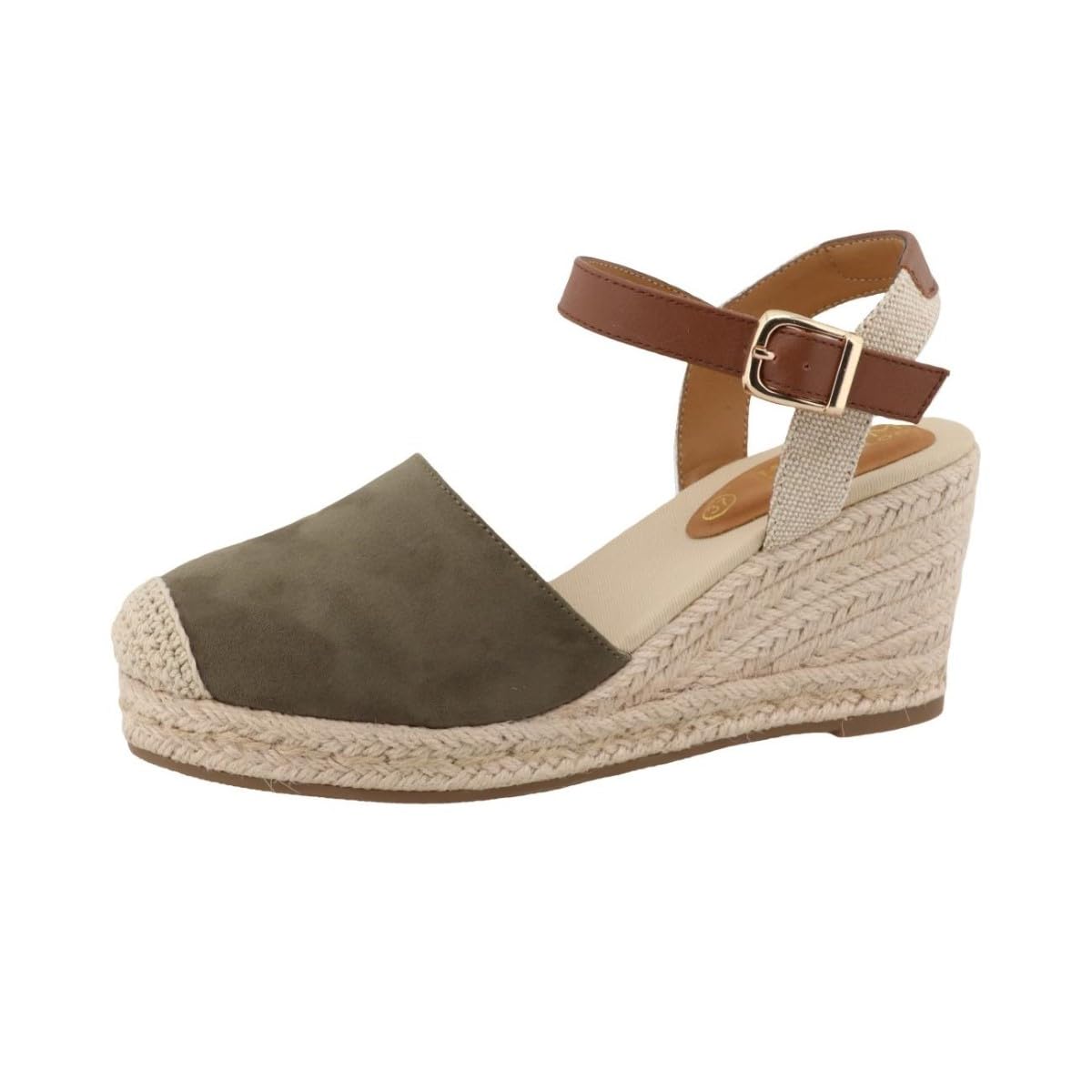 TOM TAILOR Women's 7490730001 Wedge Sandals, ltkhaki, 39 EU, ltkhaki, 7 UK