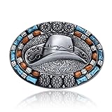 Cowboy Belt Buckle for Men Boys Cowboy, Western Cowboy Hat Cap Belt Buckles for Cowboy Rodeo Kids/Hu