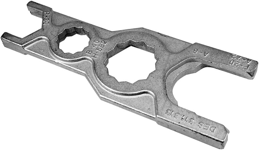 A-50 Super Wrench, 7-3/4" - Ideal for Servicing and Installing Flushometers - Multiple Wrenches in One Ergonomic Design - Smooth Jawed Spud Wrench, 0301255