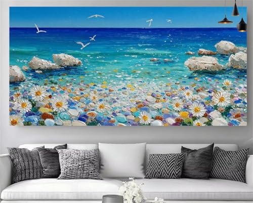 Peinture Diamant Mer XXL 50x150 | Finis les petits kits ennuyeux pour adulte