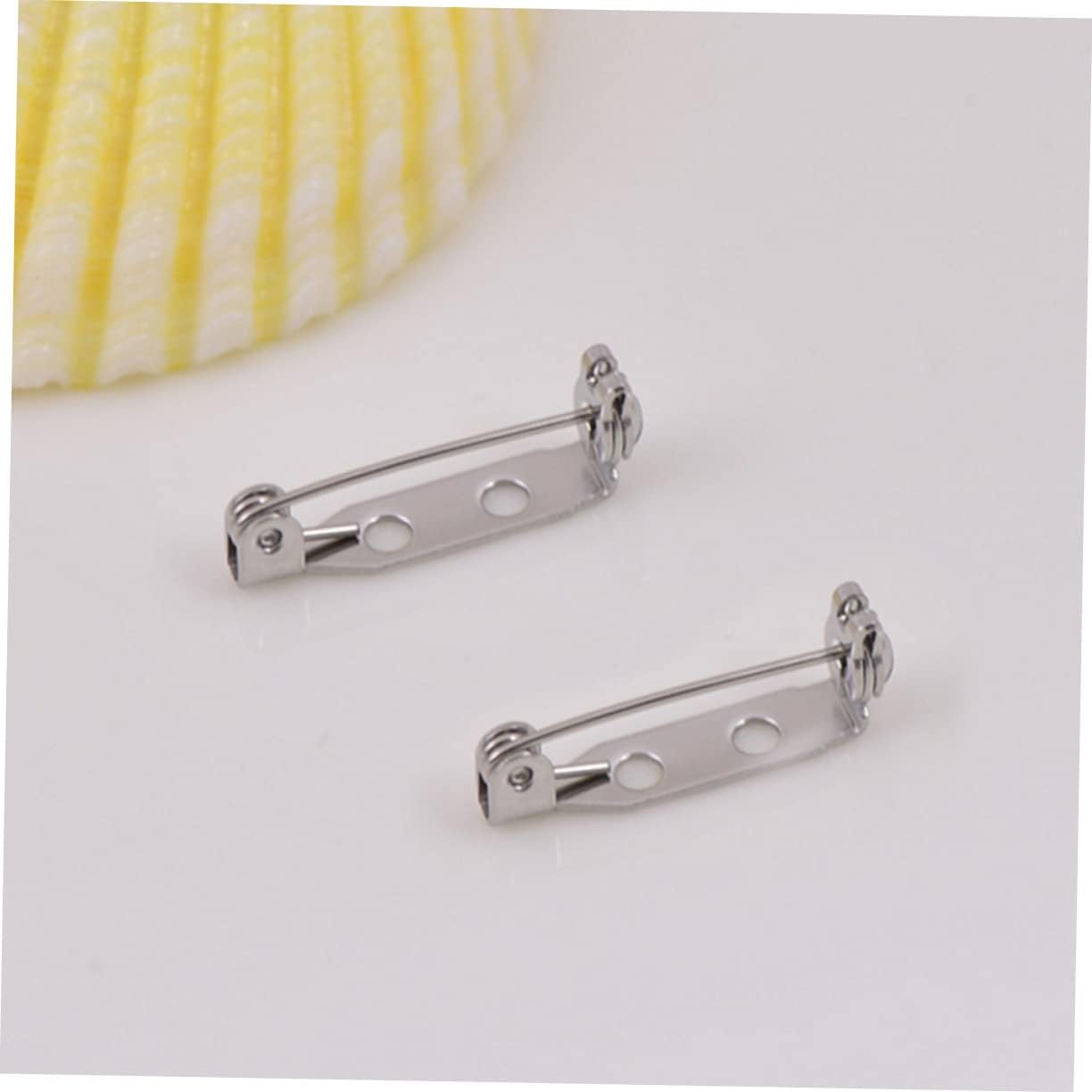 Ipetboom 400Pcs Silver Safety Pins for Jewelry Making Metal Brooch Findings with Holes DIY Crafting Pin Needles for Clothing