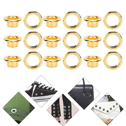 Pwshymi 200Pcs 6mm Eyelets Grommets, Metal Grommets and Washers Eyelets Craft Rivets for Clothing Leather Shoelaces Bags - Image 3