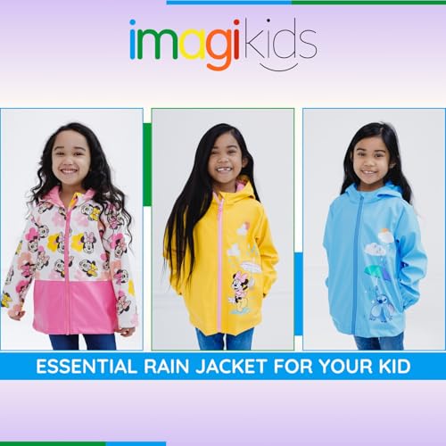 Image of Disney Girls' Hooded Zip-Up Rain Jacket Toddler to Big Kid