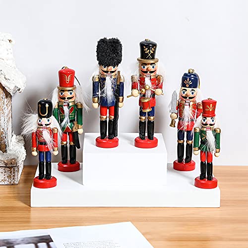 Conjunto de enfeites quebra-nozes de Natal, conjunto de enfeites quebra-nozes de madeira, decorações