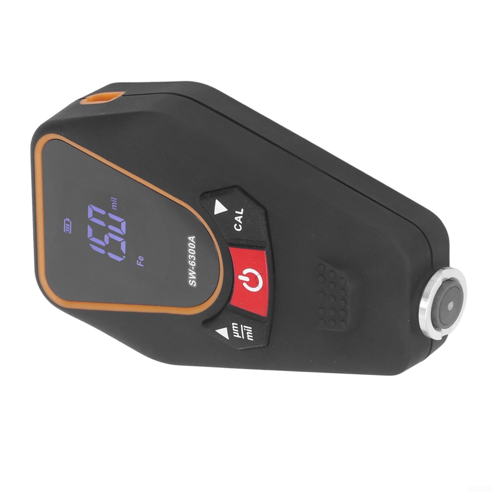 SW-6300A - Misuratore di spessore del rivestimento, strumento magnetico di misurazione della corrente per pellicole verniciate, 0-1200µm, alloggiamento in ABS, display digitale con funzione di