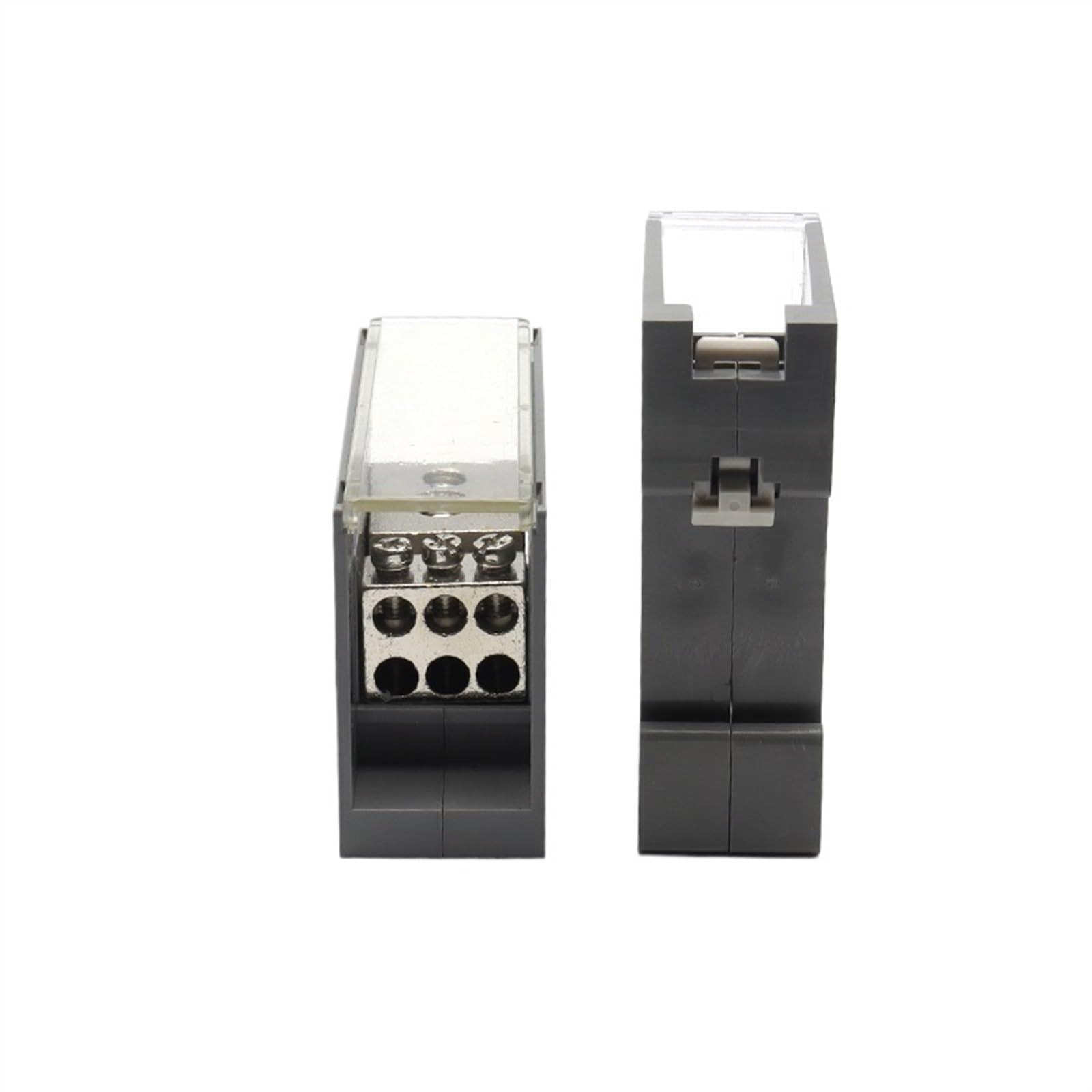 Bloque de terminales de carril DIN FJ6/JTS2, una entrada, 100A, 150A, 250A, 690V, conector de cable eléctrico de alta corriente, caja de conexiones dividida(1 IN 2 OUT Wide21)