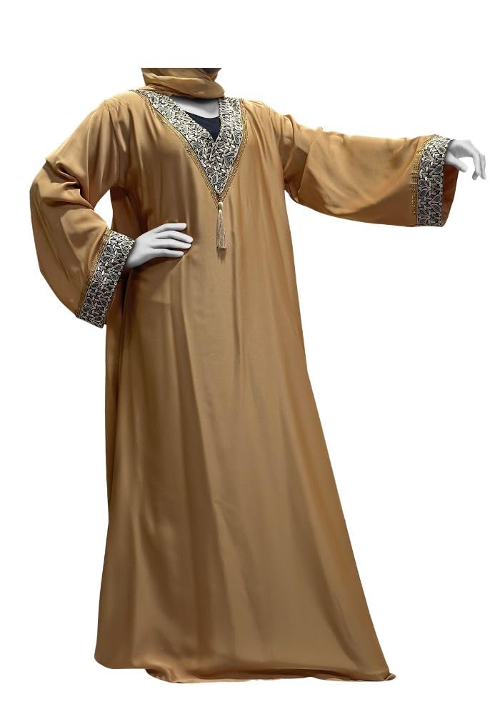 Salamah Modern Simple Abaya for Women, Muslim Two Piece Prayer Dress, Abaya Islamic Middle East Dubai, Made With Korean Nida Fabric, Comes With Matching Hijab