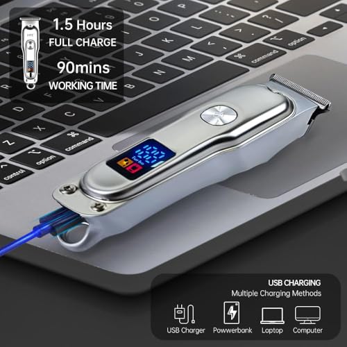 Image of Premium Hair and Beard Trimmer for Men - Advanced Adjustable Trimmers for Man Grooming - Precision Trimmer for Men with Zero Gap Technology for Effortless Shaving and Beard Trimming