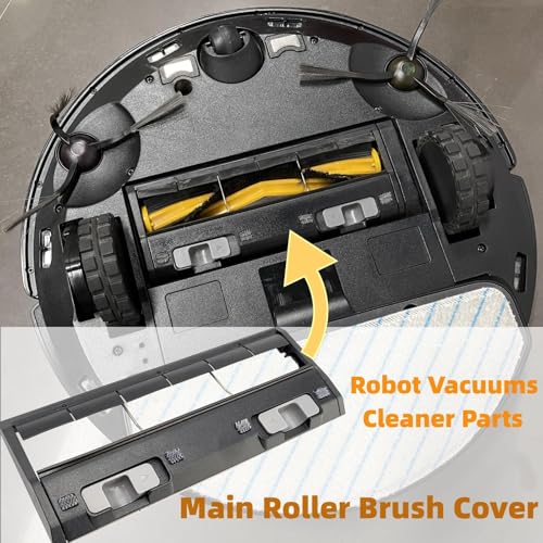 Image of Main Brush Hood Replacement, Main Roller Brush Cove, for ECOVACS Deebot Vacuum Cleaner T8 /N7 /N8 /N8 Pro+ /X1 Omni / T10 Omni /T20 Omni / X1Pro /T10 Pro Replacement Parts