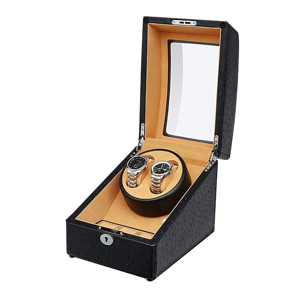 Scatola Carica Orologi 2+3 Adattatore Carica Orologi Automatico e Alimentato a Batteria Finitura in Legno Pianoforte Motore Silenzioso creatività