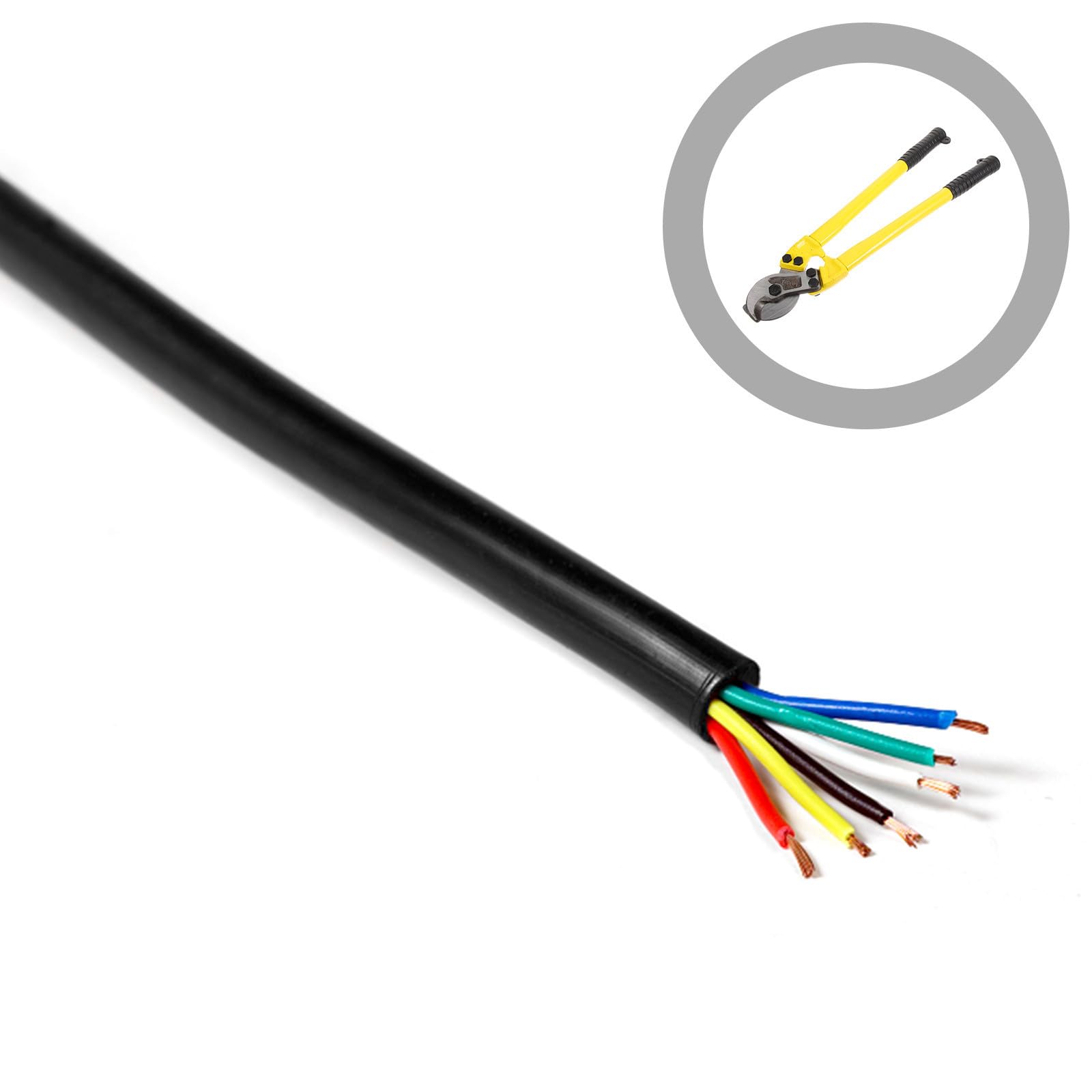 Tronchese per Cavi Heavy Duty 18 Pollici in Ferro Giallo | Taglio Manuale, Pulizia Semplice, Utensile da Elettricista per Filo e Rame, Versione Multiuso