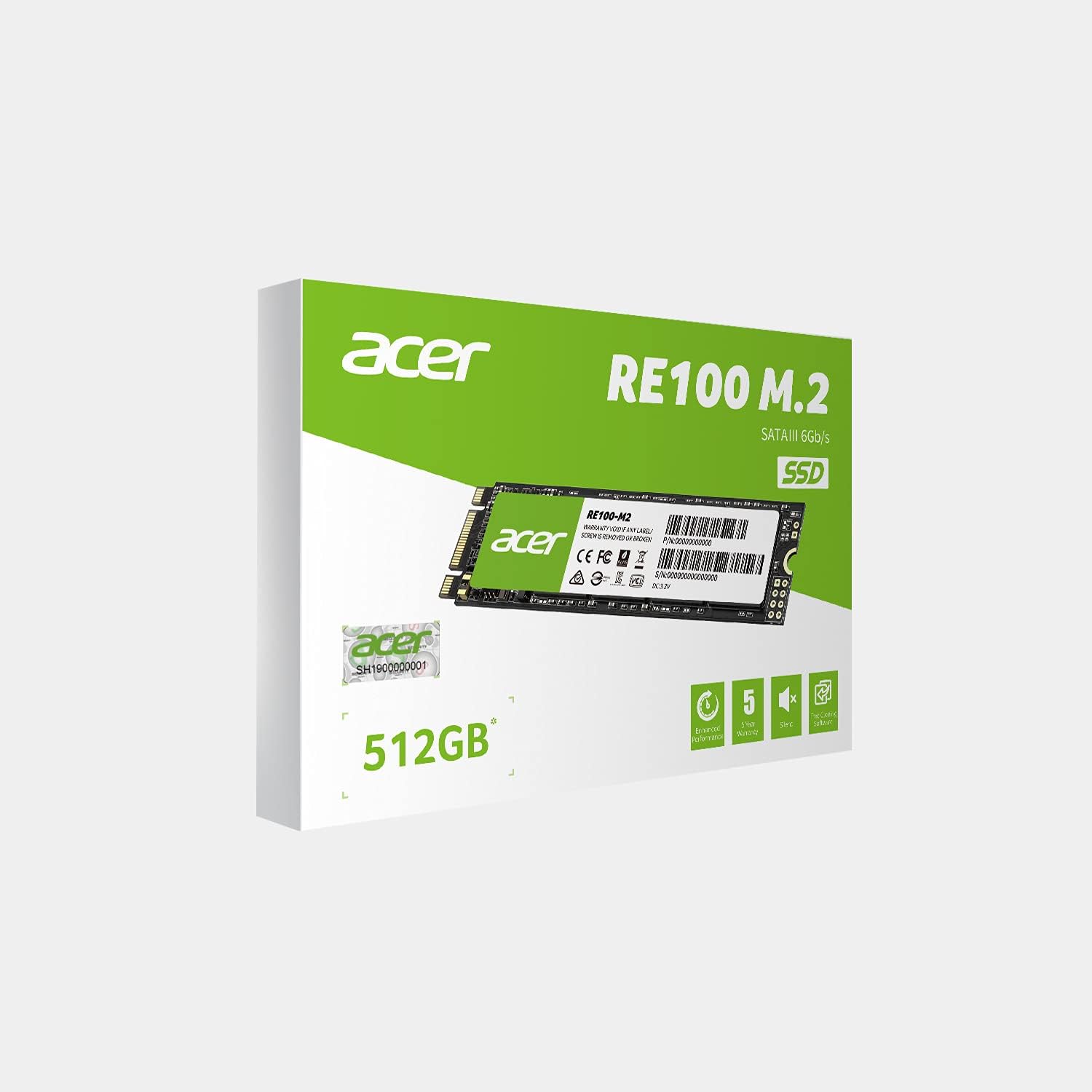 Amazon | Acer RE100-M2-512GB SATA M.2 2280 3D NAND 最大560MB/s 五