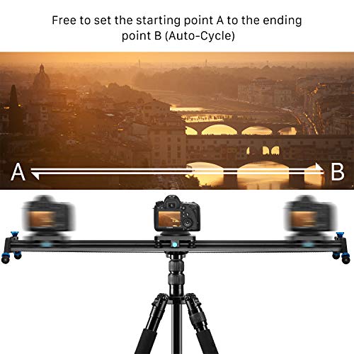 Image of GVM Motorized Camera Slider Aluminum Alloy Slider Time Lapse Video Shot Camera Dolly Slider with Controller for DSLR Camera DV Video Camcorder Film Photography, Load up to 44 lbs