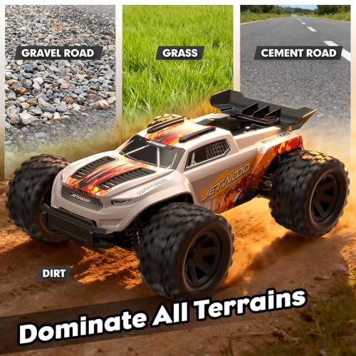 Image of Jetwood 1:18 RC Buggy 36 KPH Fast RC Cars for Adults, 4WD Ready to Run Remote Control Car with 2 Batteries, Hobby RC for Boys and Beginners, JC18W
