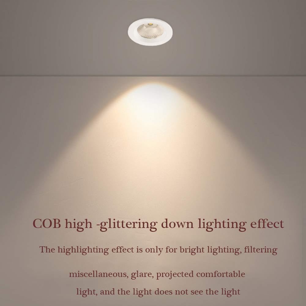 12-pak 5W aluminium LED wpuszczane reflektory 7W, 12 W, 15 W białe okrągłe oświetlenie sufitowe LED wpuszczane 3000K/4000K/6000K do wyboru do domu - 7W-6000K