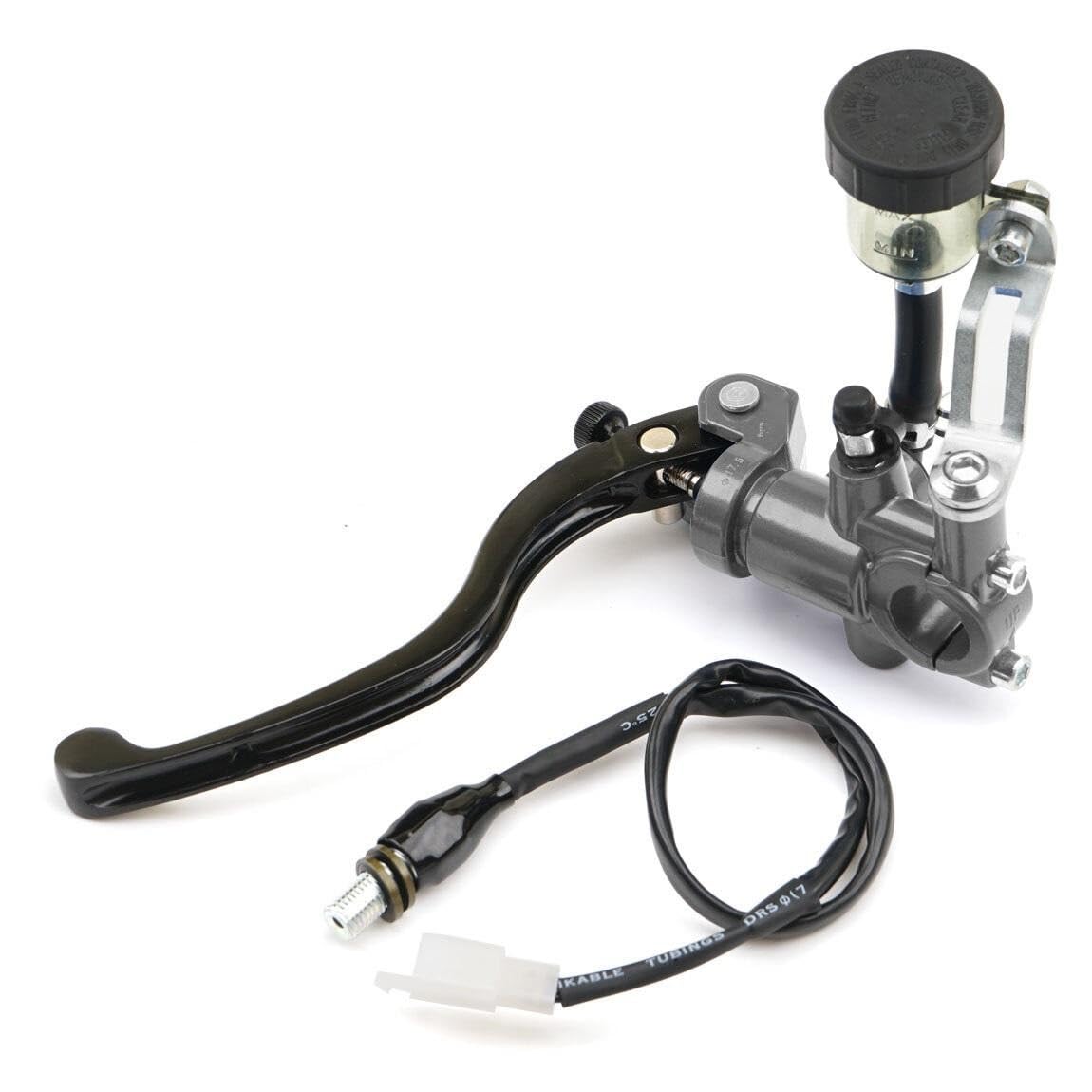 Riderai Left Grey Motorbike Clutch Levers Universal Motocycle Radial Brake Clutch Pump For Master Cylinder Levers Handle 17.5Mm Piston(Left Grey)