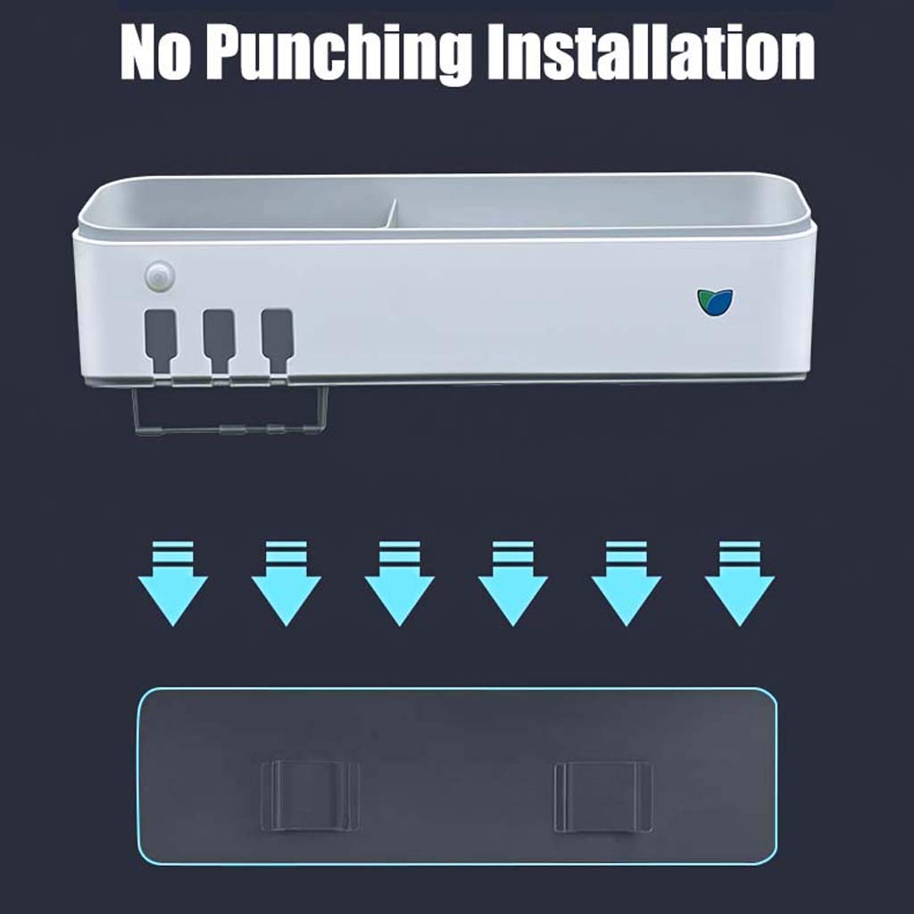 Esterilizador Inteligente de cepillos de Dientes, Esterilizador UV Secado Rack Hogar Cepillo de Dientes para niños Taza, Desinfección Portacepillos de Dientes
