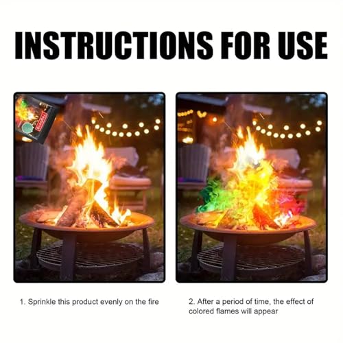 15PCS Fire Colour Changing Powder,Magical Flames,Long-Lasting Fire Colour Changing Powder,Campfire Color Changing Powder,Fire Colour Changing Powder,Fire Cones Colour Changing,Fire Magic Flames - Image 6