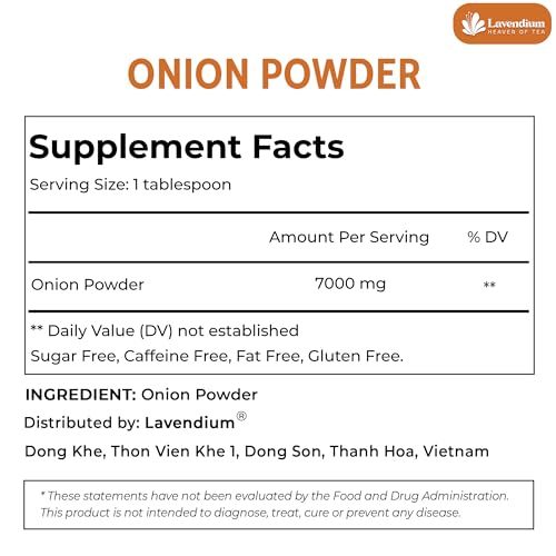 Image of Lavendium, Premium 25oz Onion Powder, 100% Natural & Pure Ground Onion, No Additives or Preservatives, Non-GMO, Plant-Based & Vegan, Perfect for Soups, Sauces, Seasoning & Marinades