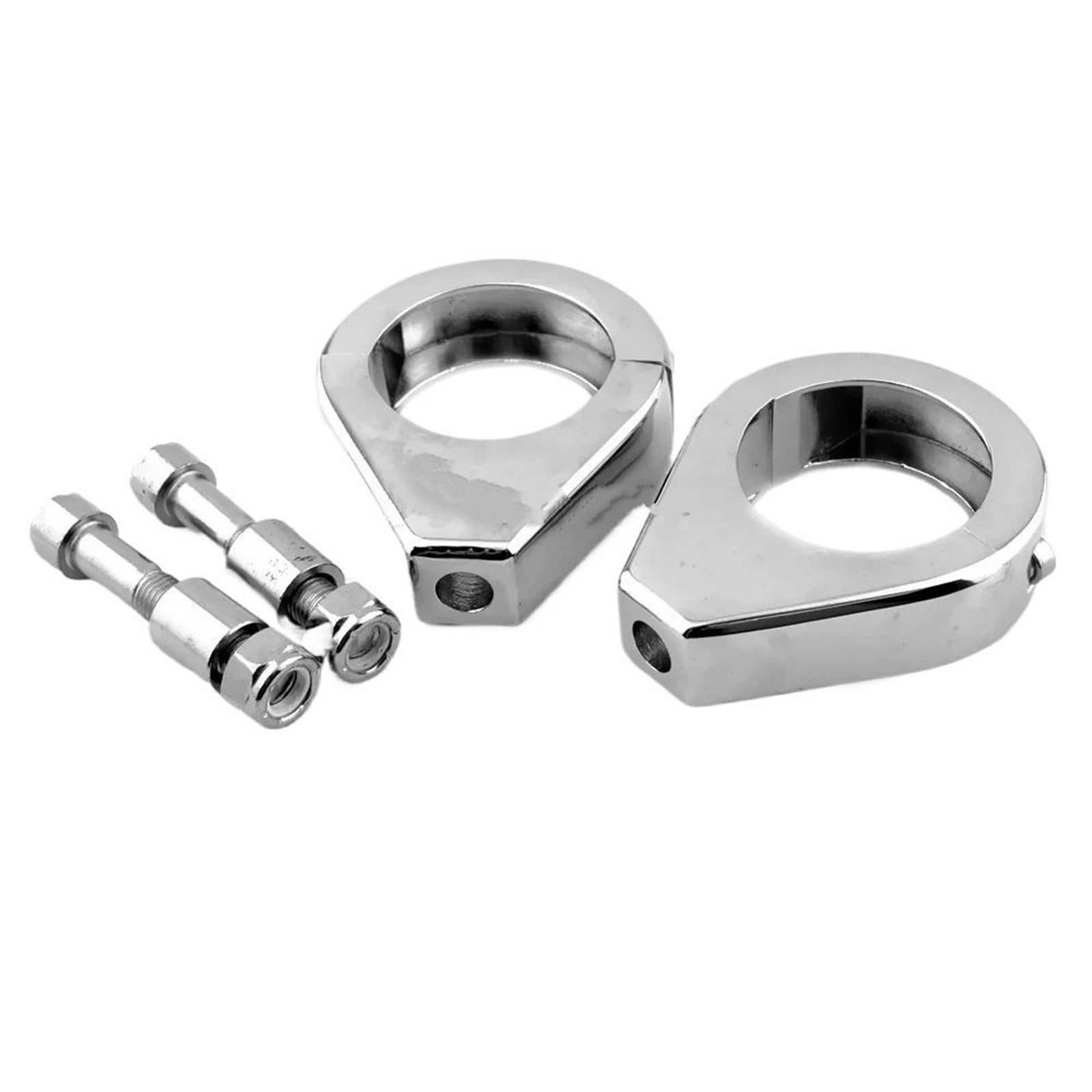 Geardrivex 39Mm Chrome Headlight Bracket 39Mm 41Mm Motorcycle Turn Signal Relocation Bracket Fork Clamp Mount Fit For Harley Sportster Xl883 Xl1200 Dyna Fat Bob(39Mm Chrome)