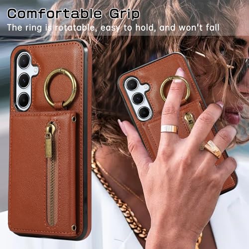 Coque Galaxy A16 Asuwish Marron Premium ZHKLLB US Haute Qualité