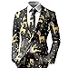 Christmas Suit for Men, Mens Christmas Blazer Lightweight Xmas Printed Blazer Slim Fit Fashion Holiday Party Jackets