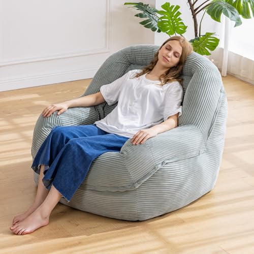 Giant Bean Bag Chair with Armrests - Oversized Cozy Seating
