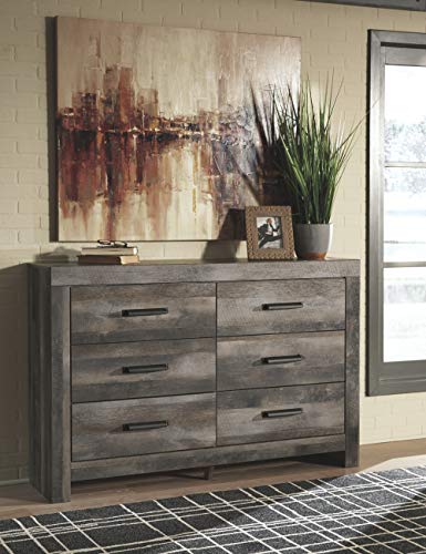 Wynnlow Rustic 6-Drawer Dresser in Weathered Gray - Image 5