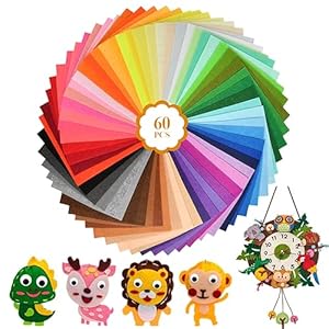 FOROREH 60 szt. Kolorowy Filc do Rękodzieła
