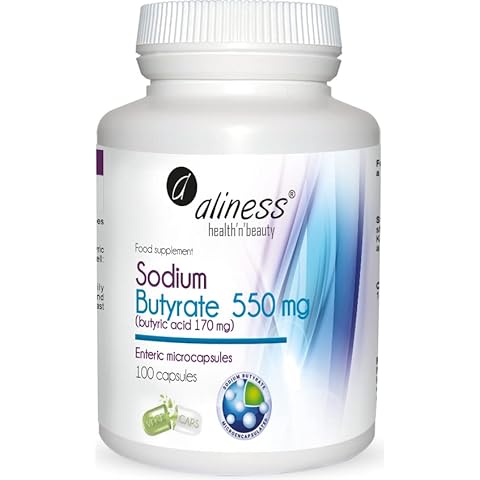 Sodium Butyrate 550 mg (Butyric Acid 170mg) (100 vege caps.) Cover