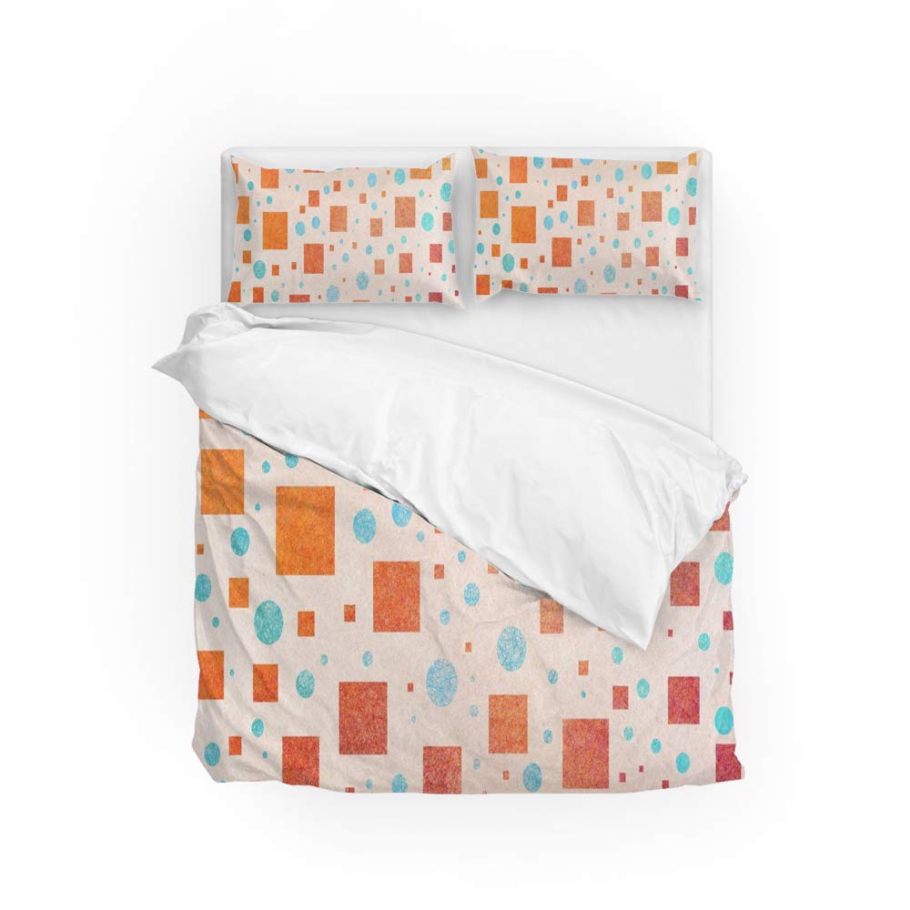Housse de couette King infroissable en polyester doux pour un lit moderne et design chic