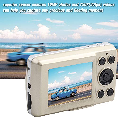 Digital Video Camera Mini Camcorder Outdoor Camera 16MP 720P 30FPS 4X Zoom HD Digital Camera(Gold) - Image 2