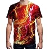 LAIDIPAS Unisex 3D Pattern Printed Casual Short Sleeve T-Shirts Tees - Red - XL #1
