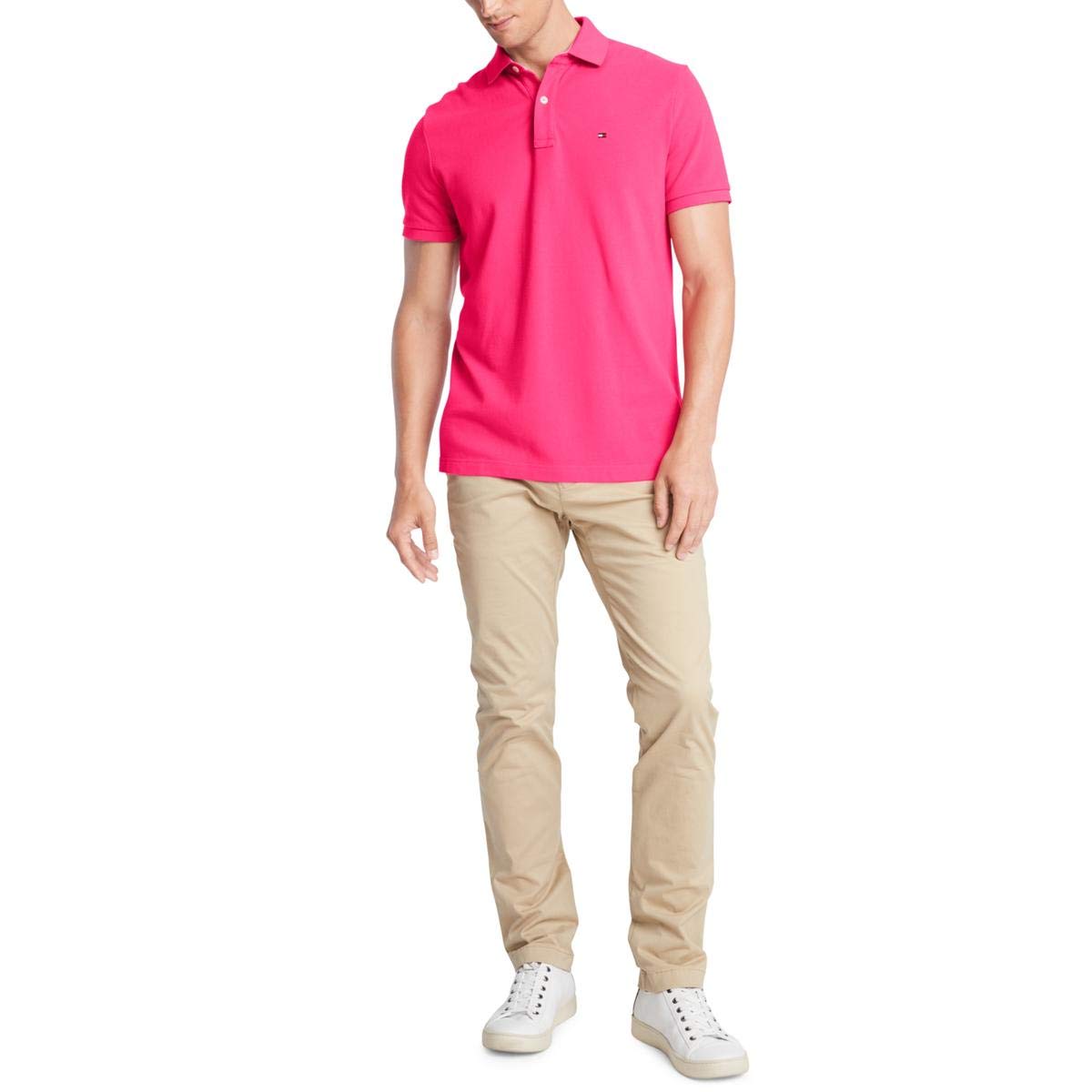 Tommy Hilfiger Mens Short Sleeve Cotton Pique Polo Shirt in Regular Fit
