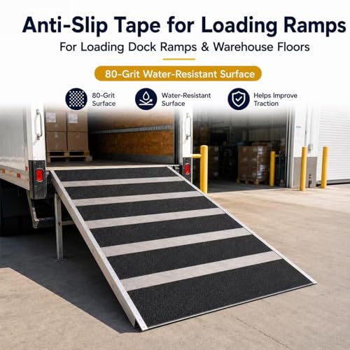 Image of 24 Inch x 20FT Wide Anti Slip Traction Tape, Extra Wide Black Abrasive Grip Tape for Outdoor Steps, Ramps, Walkways, Platforms, Garage Floors, Indoor Outdoor