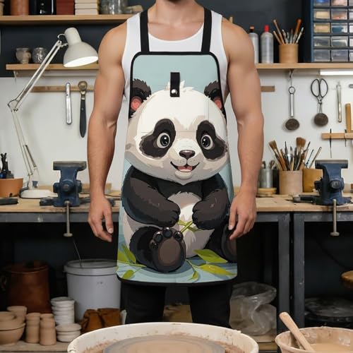 Delantal de trabajo ajustable unisex con bolsillos miniatura 4
