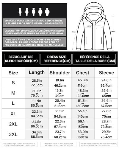 Coutyuyi Rain Jacket Men's Lightweight with Hood Packable Breathable Antistorm Jacket Windbreaker Waterproof Raincoat(Dark green,L - Image 6