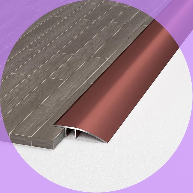 Tira de transición para suelos irregulares, tiras de transición de umbral para pisos de alfombra a azulejos, borde de puerta de 1.693 in de ancho,