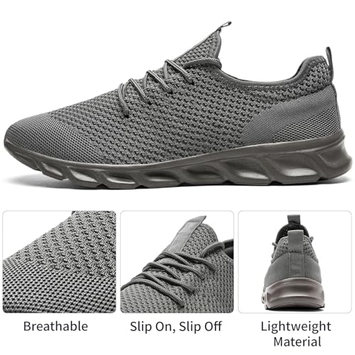 Linenghs Mens Running Shoes Tennis Gym Sneakers Casual Slip On Walking Lightweight Athletic Workout Breathable Fashion Sports Shoes2