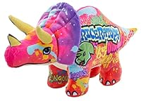 Wild Republic Graffiti Dino, Triceratops, Kids, Plush Toy, Fabric and Fill is Spun Recycled Water Bottles