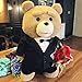 MEKTSA 45cm 8 Styles Film Teddy Bear Ted 2 Peluches en Tablier Doux Peluches en Peluche Un Cadeau d'anniversaire pour Un Bon ami 45CM Argent