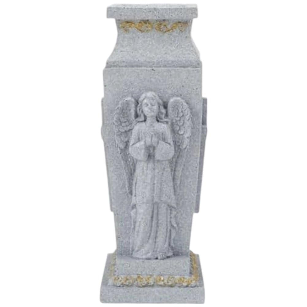 Sslvya Cemetery Grave Vase, Memorial Grave Vase, Resin Angel Vases for Artificial Flowers, Grave Flowers Holder for Cemetery Headstone Outdoor Use