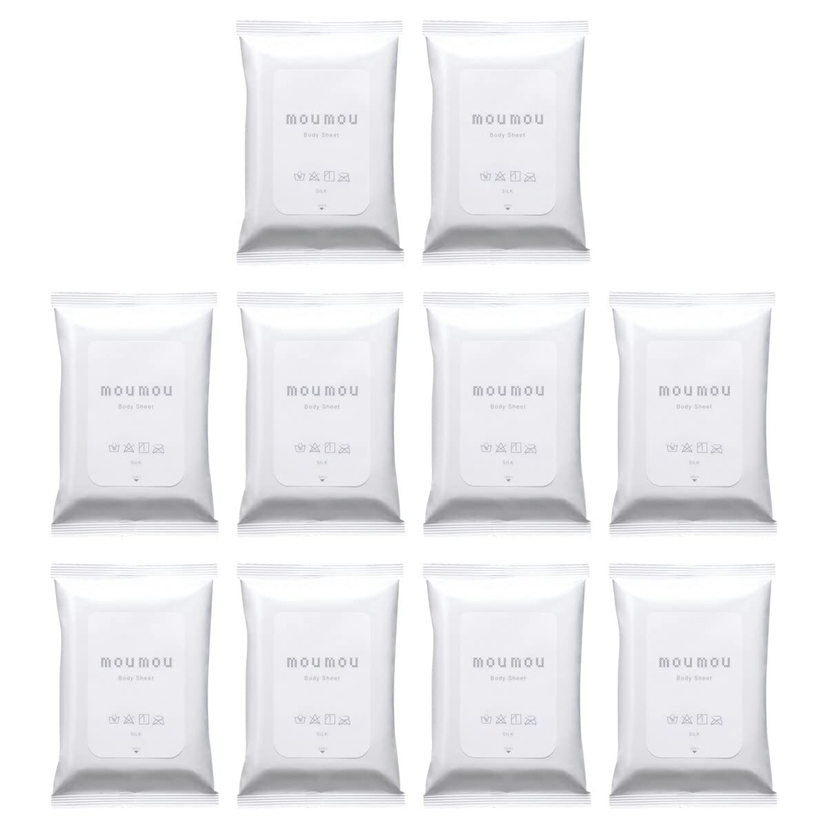 MOU MOU ボディシート シルク 12枚入り 10個セット Amazon | MOU MOU ボディシート シルク 12枚入り 10個セット | 大香