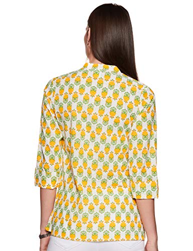 Image of Amazon Brand - Myx Women Printed Regular Cotton Short Kurti (Available in Plus Sizes)
