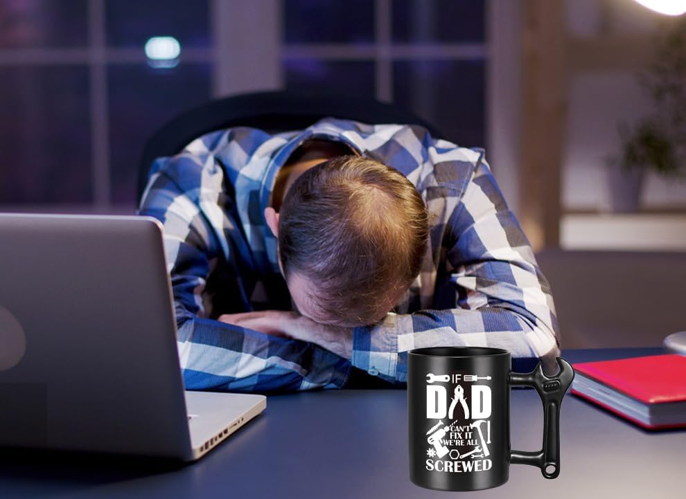Valentine's Day gifts for Dad, Funny Birthday Mug for Dads, from Daughter Son, Family, for Him, Humour, If DAD Can't fix it, We're All Screwed - Happy Birthday | Father's Day Presents - Image 2