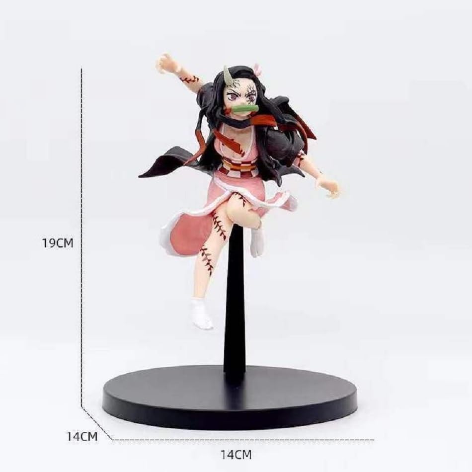 Image of Blue Aura Anime Cartoon Action Figure Height- 19cm Collectible Multicolour PVC | Nezu in Air Fight