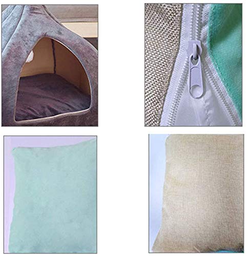 Cuccia Per Gatti A Tema Natale - Letto A Grotta Morbido 45x37 Cm, Con Cuscino Rimovibile, Per Interni
