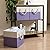 PRANDOM Large Foldable Cube Storage Bins 13x13 inch [2-Pack] Fabric Linen Storage Baskets Cubes Drawer with Cotton Handles Organizer for Shelves Nursery Closet Bedroom Purple
