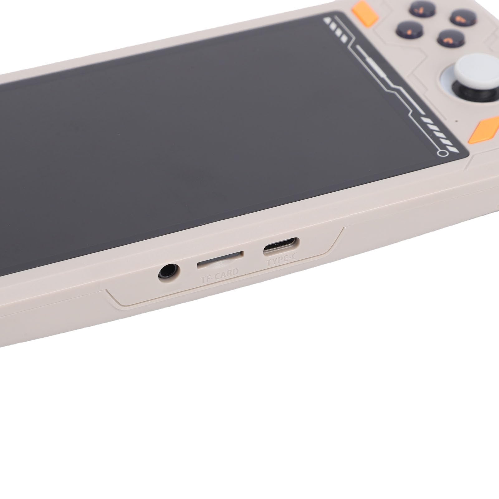 Annadue Handheld-Spielekonsole, 5,5-Zoll-Bildschirm, 2 GB RAM, Tragbarer Gaming-Player mit Extrem Leistungsstarkem Quad-Core-Chip, Wiederaufladbare Handheld-Konsole für Unterwegs (Beige)